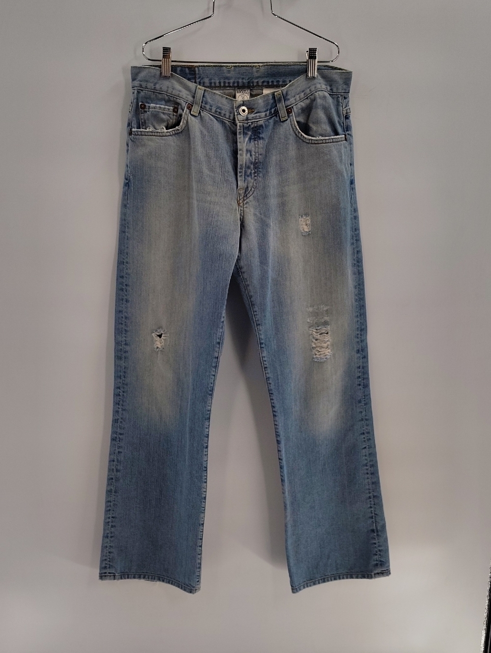 Lucky Brand East Rider Jeans Size 30/10 Distressed Mid Rise Dungarees Button Fly